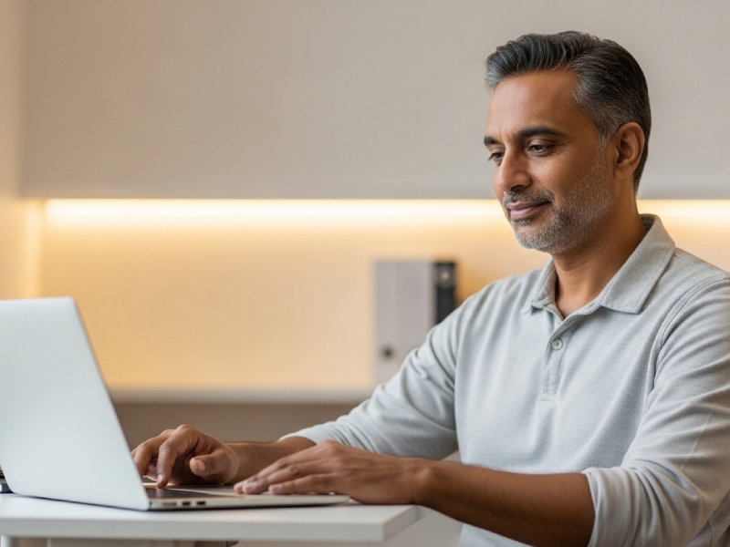 Business owner relaxed after tax filing